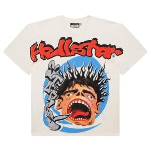 Hellstar White Graphic Men's Tee